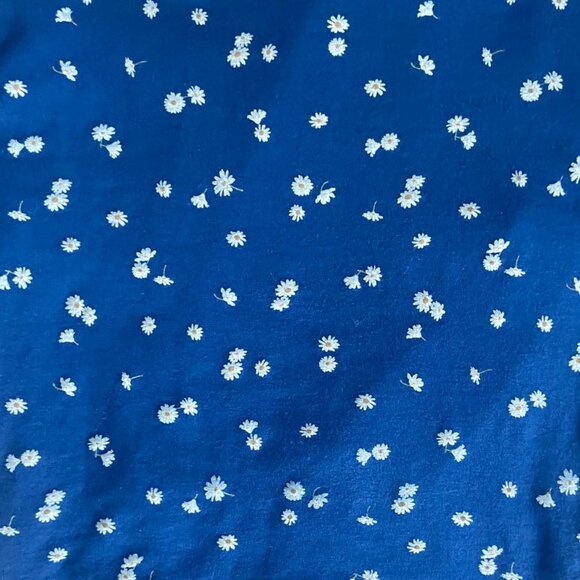 AUBAINERIE/AU44 DEFROST (Size M) Wrap Blue Floral Cropped Top - Picture 3 of 6